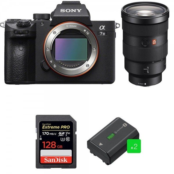 Sony A7 III + FE 24-70 mm f/2.8 GM + SanDisk 128GB Extreme PRO UHS-I SDXC 170 MB/s + 2 NP-FZ100 - Camara mirrorless-1