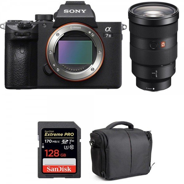 Sony A7 III + FE 24-70 mm f/2.8 GM + SanDisk 128GB Extreme PRO UHS-I SDXC 170 MB/s + Bolsa - Camara mirrorless-1
