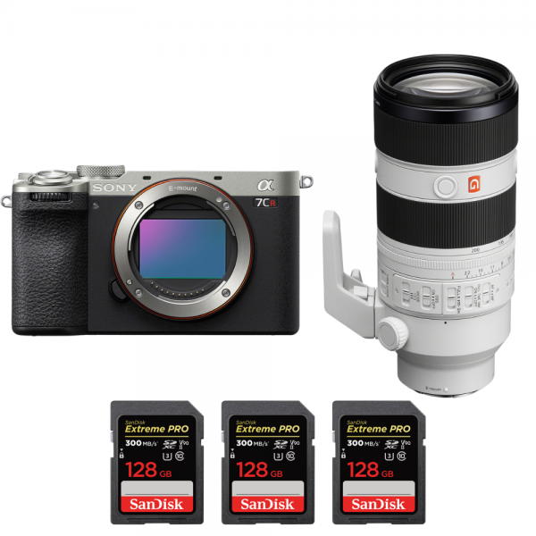 Sony A7CR Silver + FE 70-200mm f/2.8 GM OSS II + 3 SanDisk 128GB Extreme PRO UHS-II SDXC 300 MB/s-1