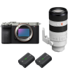 Sony A7CR Plata + FE 70-200mm f/2.8 GM OSS II + 2 Sony NP-FZ100-1