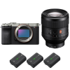 Sony A7CR Plata + FE 85mm f/1.4 GM + 3 Sony NP-FZ100-1