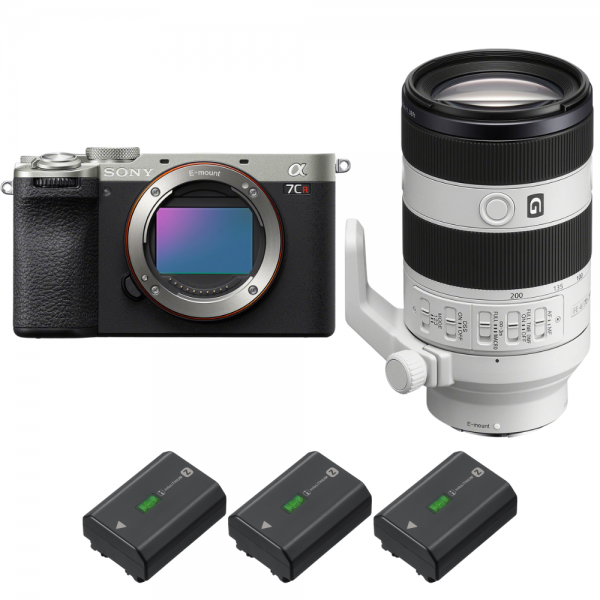 Sony A7CR Plata + FE 70-200mm f/4 Macro G OSS II + 3 Sony NP-FZ100-1