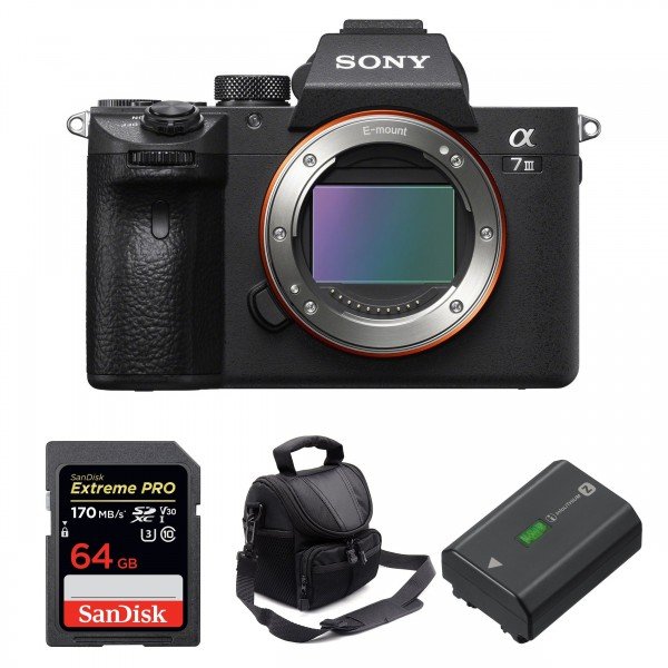 Sony A7 III Cuerpo + SanDisk 64GB Extreme PRO UHS-I SDXC 170 MB/s + Sony NP-FZ100 + Bolsa - Camara mirrorless-2