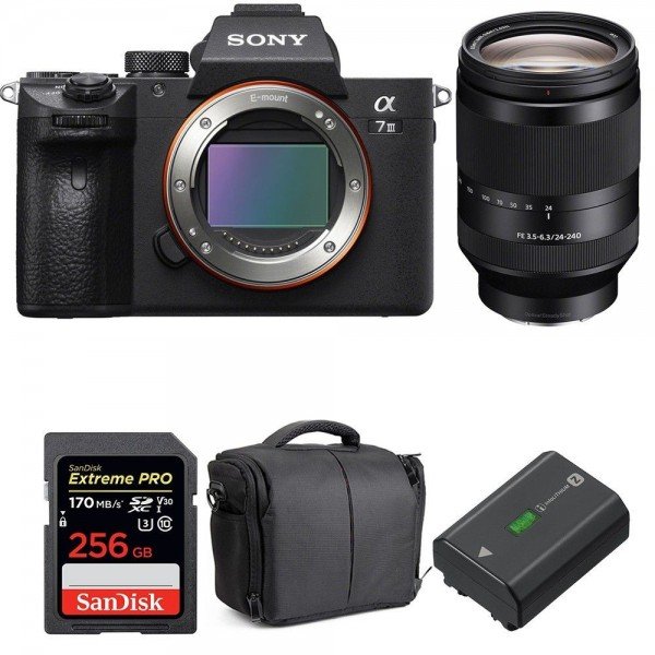 Sony A7 III + FE 24-240 mm f/3.5-6.3 OSS + SanDisk 256GB UHS-I SDXC 170 MB/s + NP-FZ100 + Bolsa - Camara mirrorless-2