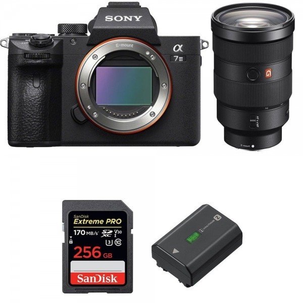 Sony A7 III + FE 24-70 mm F2.8 GM + SanDisk 256GB Extreme PRO UHS-I SDXC 170 MB/s + NP-FZ100-2
