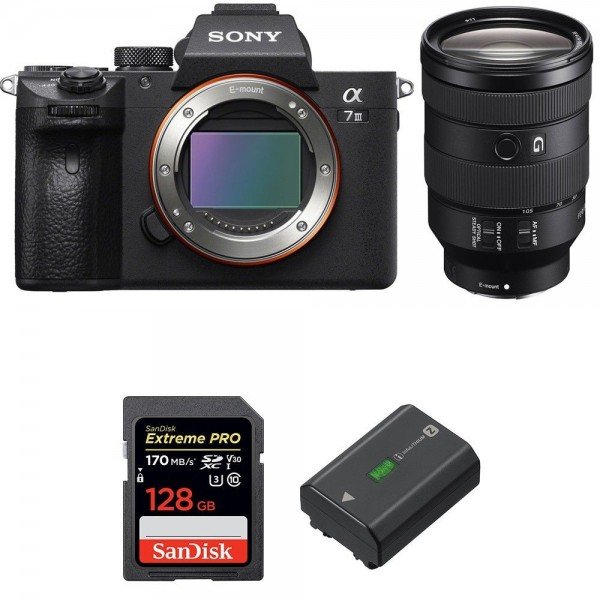 Sony A7 III + FE 24-105 mm F4 G OSS + SanDisk 128GB Extreme PRO UHS-I SDXC 170 MB/s + NP-FZ100-2