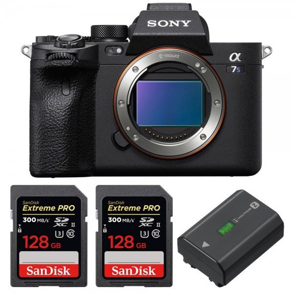Sony A7S III Nu + 2 SanDisk 128GB Extreme PRO UHS-II SDXC 300 MB/s + 1 Sony NP-FZ100-2