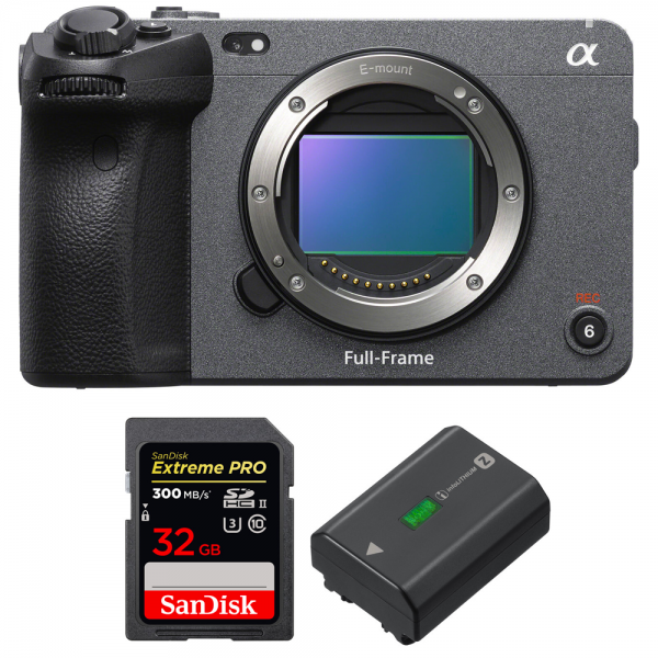 Sony FX3 Cinema camera + SanDisk 32GB Extreme PRO UHS-II SDXC 300 MB/s + Sony NP-FZ100-2