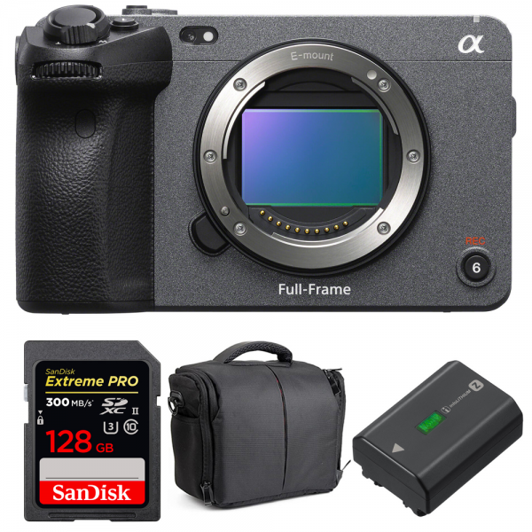 Sony FX3 Camera Cinéma + SanDisk 128GB Extreme PRO UHS-II SDXC 300 MB/s + Sony NP-FZ100 + Sac-2