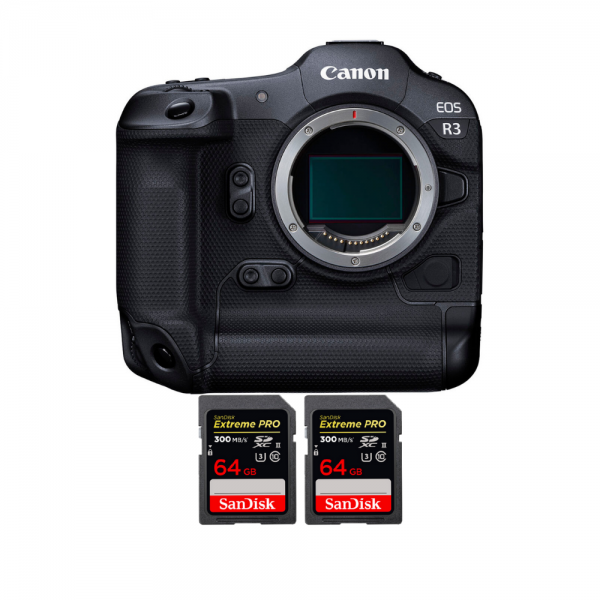 Canon EOS R3 Cuerpo + 2 SanDisk 64GB Extreme PRO UHS-II SDXC 300 MB/s - Camara mirrorless-2