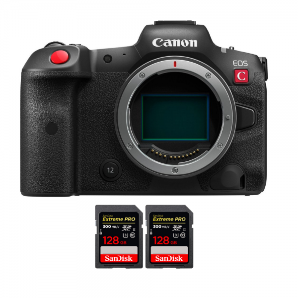 Canon EOS R5 C Body + 2 SanDisk 128GB Extreme PRO UHS-II SDXC 300 MB/s-2