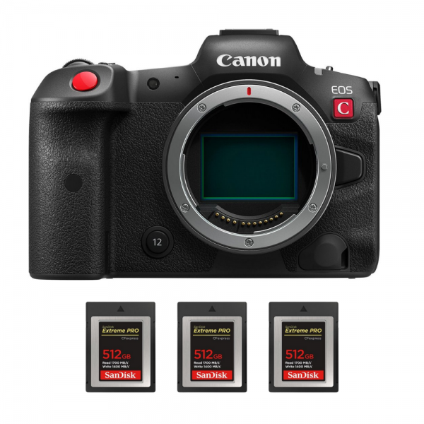Canon EOS R5 C Cuerpo + 3 SanDisk 512 GB Extreme PRO CFexpress Tipo B-2