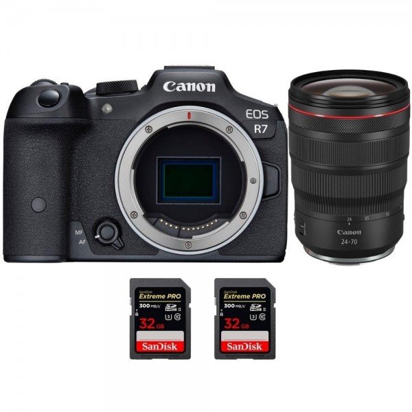 Canon EOS R7 + RF 24-70 mm F2.8 L IS USM + 2 SanDisk 32 GB Extreme PRO UHS-II SDXC 300 MB/s - Camara mirrorless-2