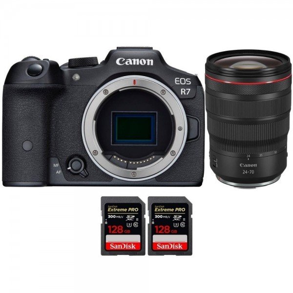 Canon EOS R7 + RF 24-70mm F2.8 L IS USM + 2 SanDisk 128GB Extreme PRO UHS-II SDXC 300 MB/s - Camara mirrorless-2