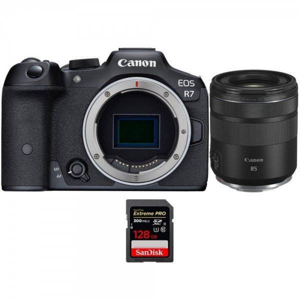 Canon EOS R7 + RF 85mm F2 Macro IS STM + 1 SanDisk Extreme PRO UHS-II SDXC 300 MB/s de 128 GB - Camara mirrorless-2