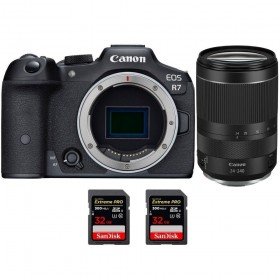Canon EOS R7 + RF 24-240 mm F4-6,3 IS USM + 2 SanDisk 32 GB Extreme PRO UHS-II SDXC 300 MB/s - Camara mirrorless-2