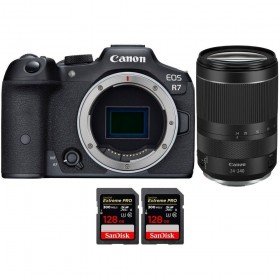 Canon EOS R7 + RF 24-240 mm F4-6,3 IS USM + 2 SanDisk 128 GB Extreme PRO UHS-II SDXC 300 MB/s - Camara mirrorless-2