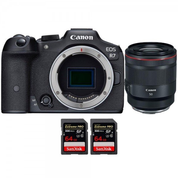 Canon EOS R7 + RF 50mm F1.2 L USM + 2 SanDisk 64GB Extreme PRO UHS-II SDXC 300 MB/s - Camara mirrorless-2