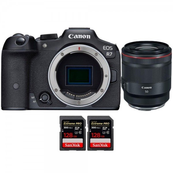 Canon EOS R7 + RF 50mm F1.2 L USM + 2 SanDisk 128GB Extreme PRO UHS-II SDXC 300 MB/s - Camara mirrorless-2