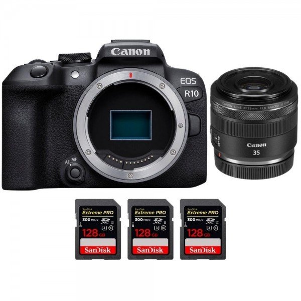 Canon EOS R10 + RF 35mm F1.8 IS Macro STM + 3 SanDisk 128GB Extreme PRO UHS-II SDXC 300 MB/s APS-C-2