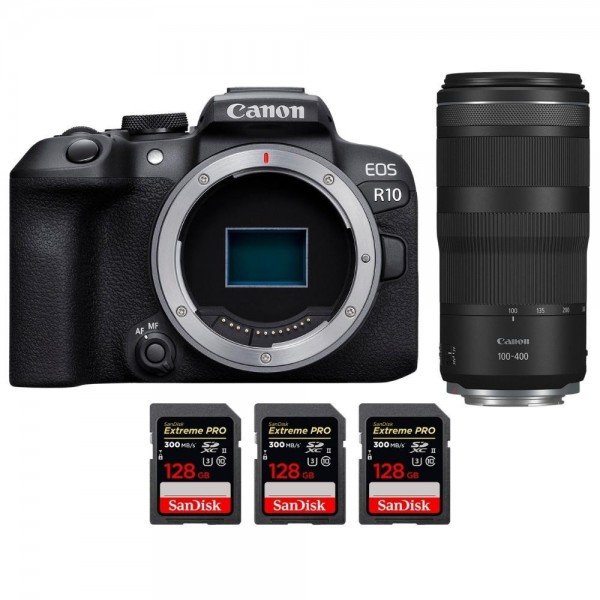 Canon EOS R10 + RF 100-400mm F5.6-8 IS USM + 3 SanDisk 128GB Extreme PRO UHS-II SDXC 300 MB/s - Camara evil APS-C-2