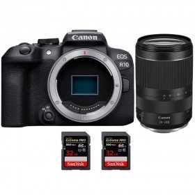 Canon EOS R10 + RF 24-240mm F4-6.3 IS USM + 2 SanDisk 32GB Extreme PRO UHS-II SDXC 300 MB/s APS-C-2