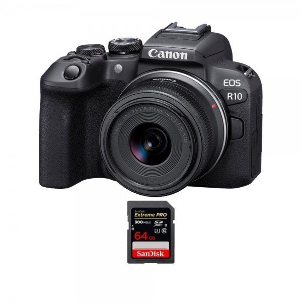 Canon EOS R10 + RF-S 18-45mm F4.5-6.3 IS STM + 1 SanDisk 64GB Extreme PRO UHS-II SDXC 300 MB/s APS-C-2