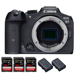 Canon EOS R7 + 3 SanDisk 128GB Extreme PRO UHS-II SDXC 300 MB/s + 2 Canon LP-E6NH - Camara mirrorless-2