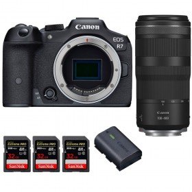 Canon EOS R7 + RF 100-400mm IS + 3 SanDisk 32GB Extreme PRO UHS-II SDXC 300 MB/s + 1 Canon LP-E6NH - Camara mirrorless-2