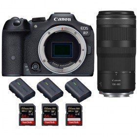Canon EOS R7 + RF 100-400mm IS + 3 SanDisk 64GB Extreme PRO UHS-II SDXC 300 MB/s + 3 Canon LP-E6NH-2