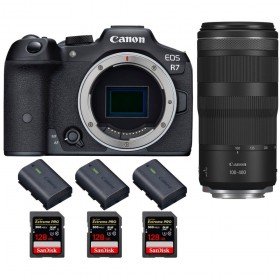 Canon EOS R7 + RF 100-400mm IS + 3 SanDisk 128GB Extreme PRO UHS-II SDXC 300 MB/s + 3 Canon LP-E6NH-2