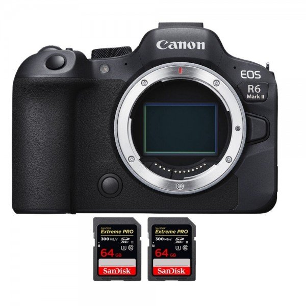 Canon EOS R6 Mark II + 2 SanDisk 64GB Extreme PRO UHS-II SDXC 300 MB/s - Camara mirrorless-2