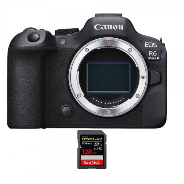 Canon EOS R6 Mark II + 1 SanDisk 128GB Extreme PRO UHS-II SDXC 300 MB/s - Full Frame Mirrorless Camera-2