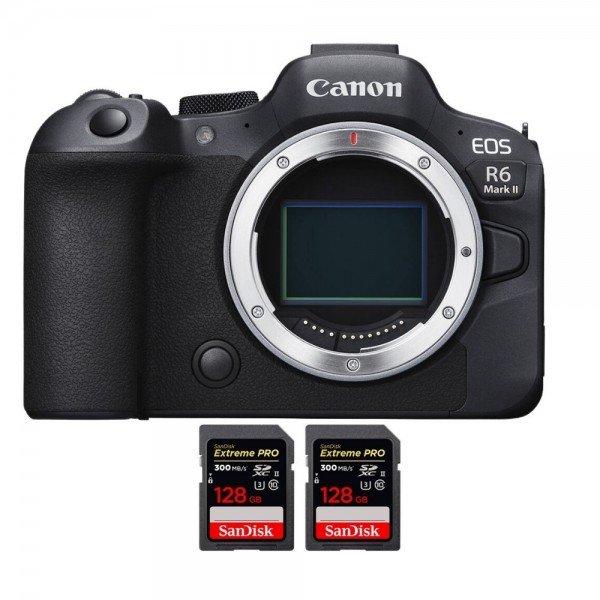 Canon EOS R6 Mark II + 2 SanDisk 128GB Extreme PRO UHS-II SDXC 300 MB/s - Camara mirrorless-2