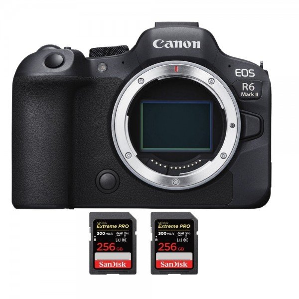 Canon EOS R6 Mark II + 2 SanDisk 256GB Extreme PRO UHS-II SDXC 300 MB/s - Full Frame Mirrorless Camera-2