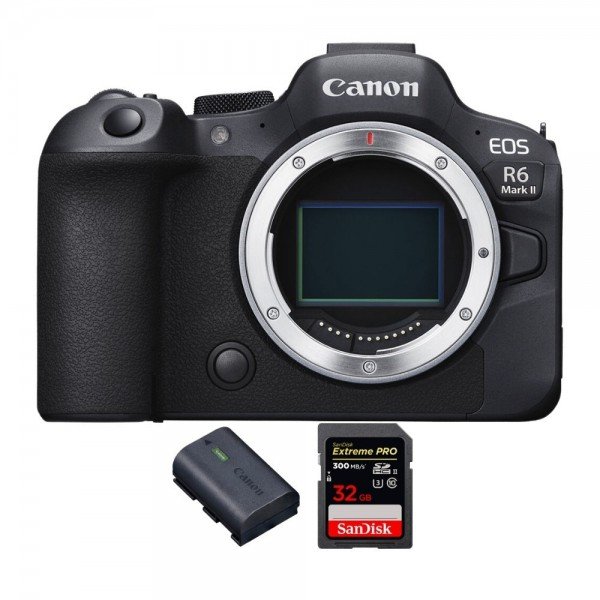 Canon EOS R6 Mark II + 1 SanDisk 32GB Extreme PRO UHS-II 300 MB/s + 1 Canon LP-E6NH-2