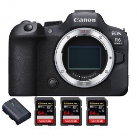 Canon EOS R6 Mark II + 3 SanDisk 64GB Extreme PRO UHS-II 300 MB/s + 1 Canon LP-E6NH-2