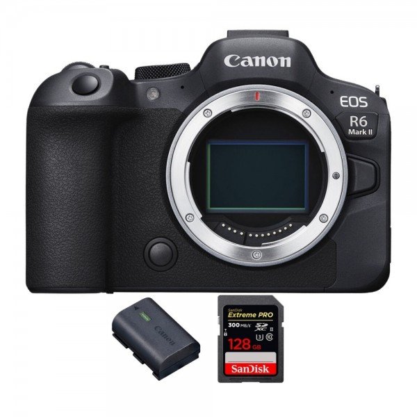 Canon EOS R6 Mark II + 1 SanDisk 128GB Extreme PRO UHS-II 300 MB/s + 1 Canon LP-E6NH - Camara mirrorless-2