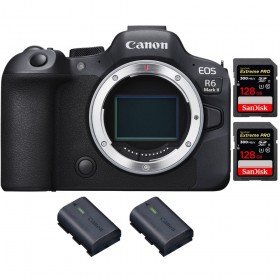 Canon EOS R6 Mark II + 2 SanDisk 128GB Extreme PRO UHS-II 300 MB/s + 2 Canon LP-E6NH - Full Frame Mirrorless Camera-2