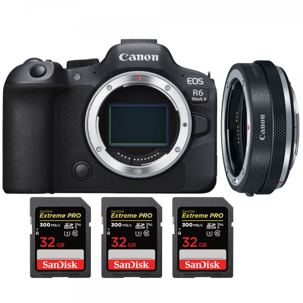 Canon EOS R6 Mark II + Canon EF-EOS R Premium + 3 SanDisk 32GB Extreme PRO UHS-II SDXC 300 MB/s-2