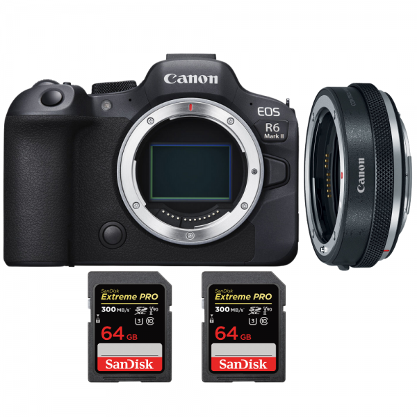 Canon EOS R6 Mark II + Canon EF-EOS R Premium + 2 SanDisk 64GB Extreme PRO UHS-II SDXC 300 MB/s-2