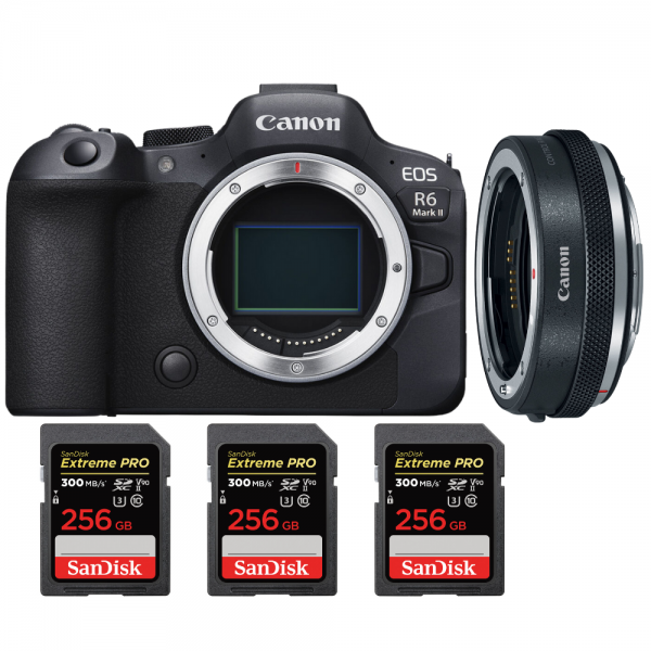 Canon EOS R6 Mark II + Canon EF-EOS R Premium + 3 SanDisk 256GB Extreme PRO UHS-II SDXC 300 MB/s-2