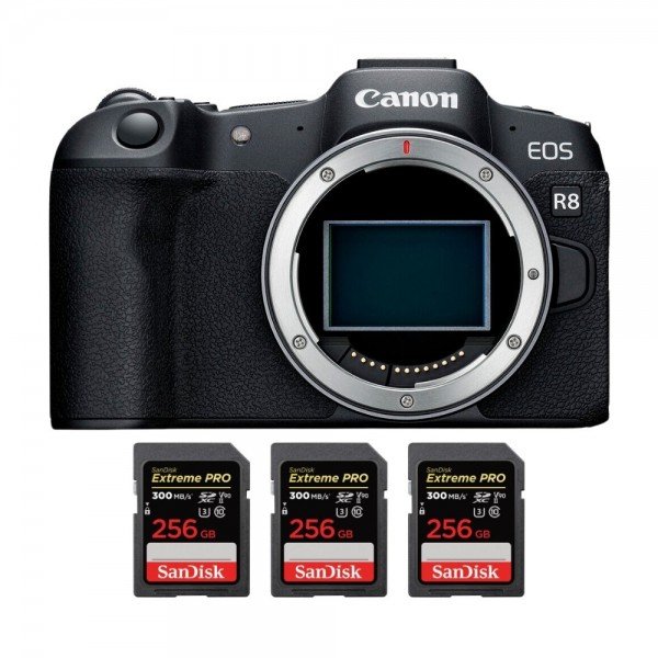 Canon EOS R8 + 3 SanDisk 256GB Extreme PRO UHS-II SDXC 300 MB/s-2