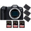 Canon EOS R8 + 3 SanDisk 32GB Extreme PRO UHS-II SDXC 300 MB/s + 3 Canon LP-E17-2