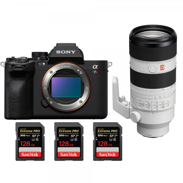 Sony A7R V + FE 70-200 mm f/2,8 GM OSS II + 3 SanDisk 128 GB Extreme PRO UHS-II SDXC 300 MB/s - Camara mirrorless-2