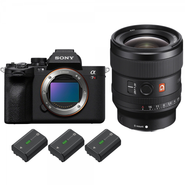Sony A7R V + FE 24mm f/1.4 GM + 3 Sony NP-FZ100-2