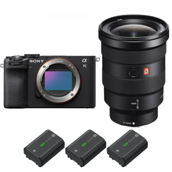 Sony A7C II Black + FE 16-35mm f/2.8 GM + 3 Sony NP-FZ100-2