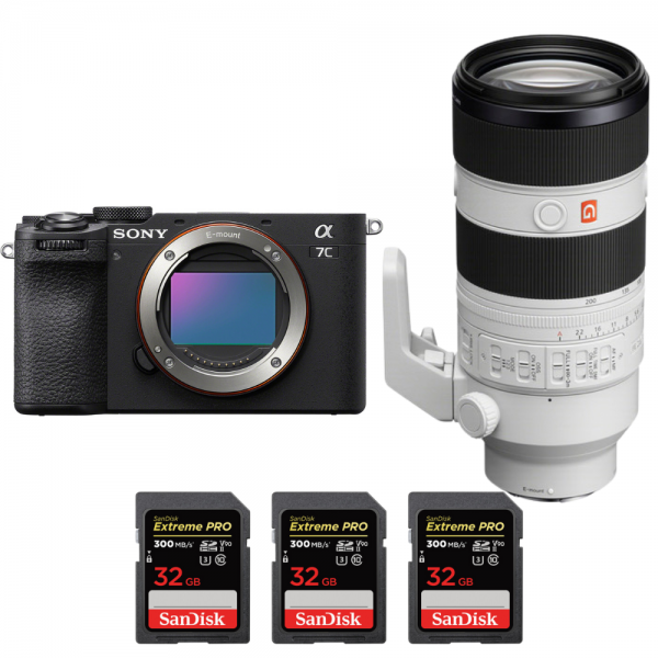 Sony A7C II Black + FE 70-200mm f/2.8 GM OSS II + 3 SanDisk 32GB Extreme PRO UHS-II SDXC 300 MB/s-2