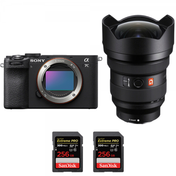 Sony A7C II Black + FE 12-24mm f/2.8 GM + 2 SanDisk 256GB Extreme PRO UHS-II SDXC 300 MB/s-2