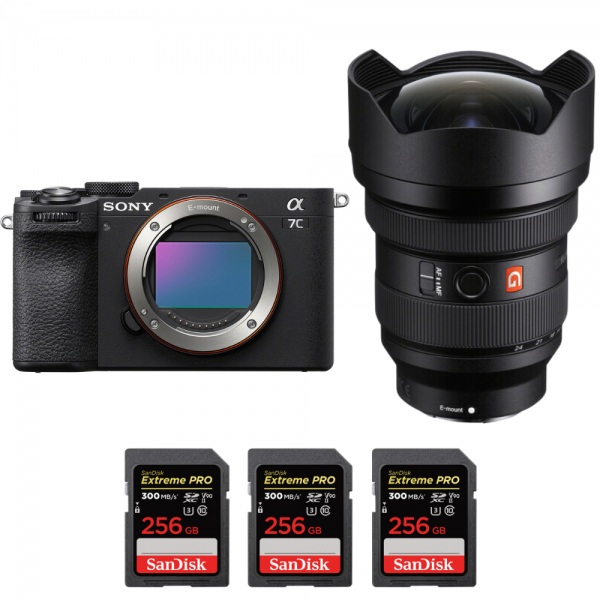Sony A7C II Black + FE 12-24mm f/2.8 GM + 3 SanDisk 256GB Extreme PRO UHS-II SDXC 300 MB/s-2